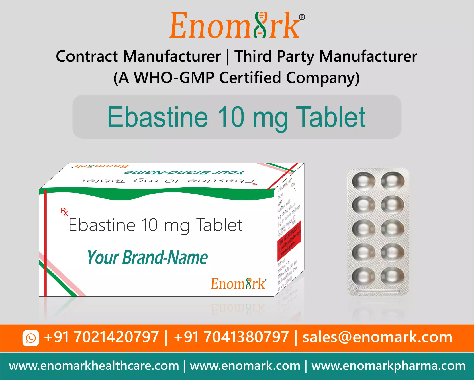 Ebastine 10mg Tablets contract manufacturing