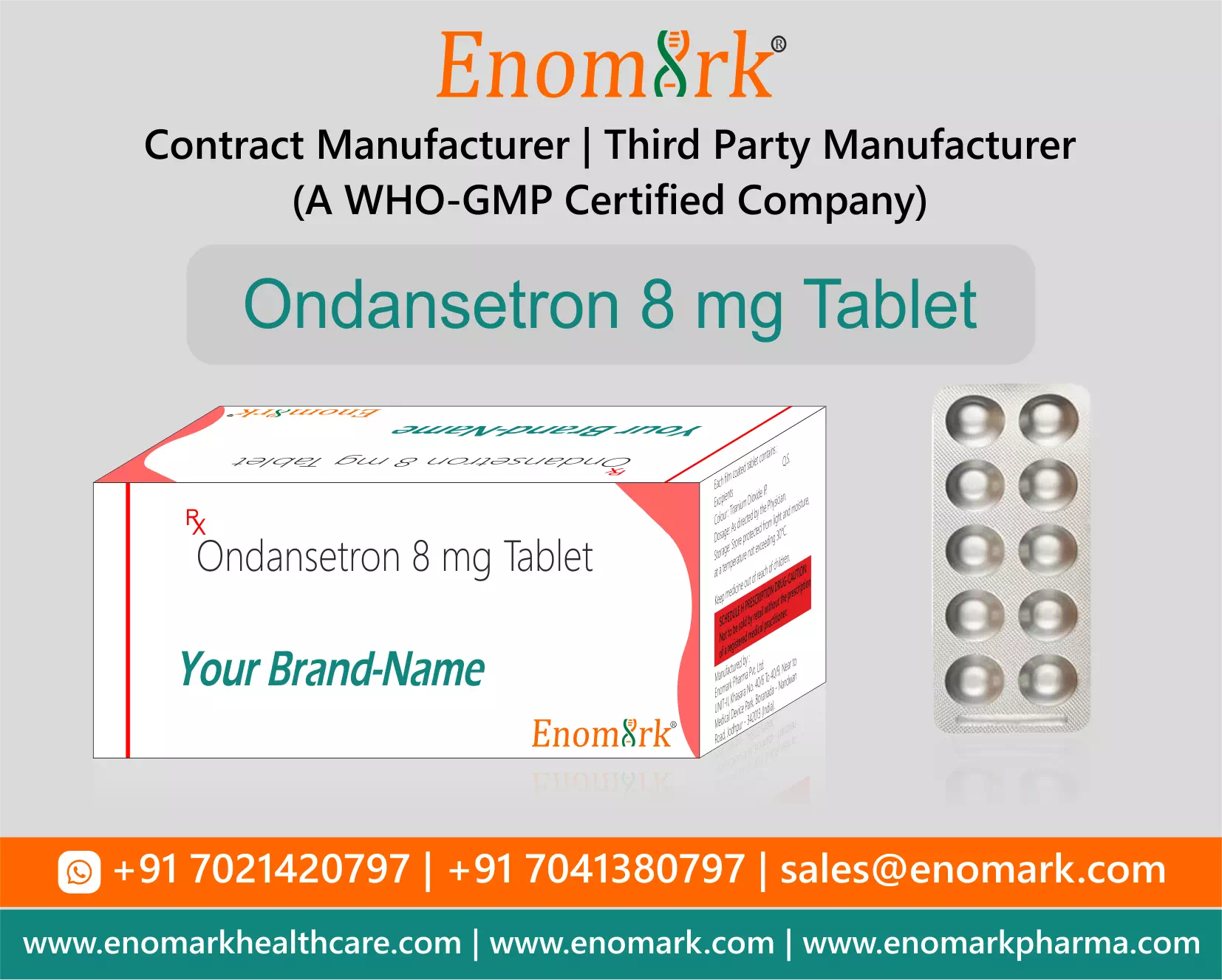 Ondansetron 8mg Tablet Contract Manufacturing 2190